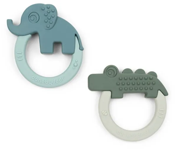 Bitleksak 2 st Deer friends Grön/Blå