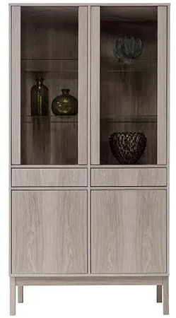 Klim Furniture N600 Vitrinskåp - Ek svartbetsad